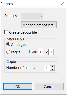 emboss menu