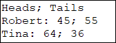 linear table; print example