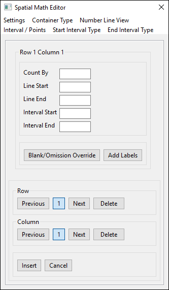 spatial math editor window