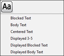 basic styles menu